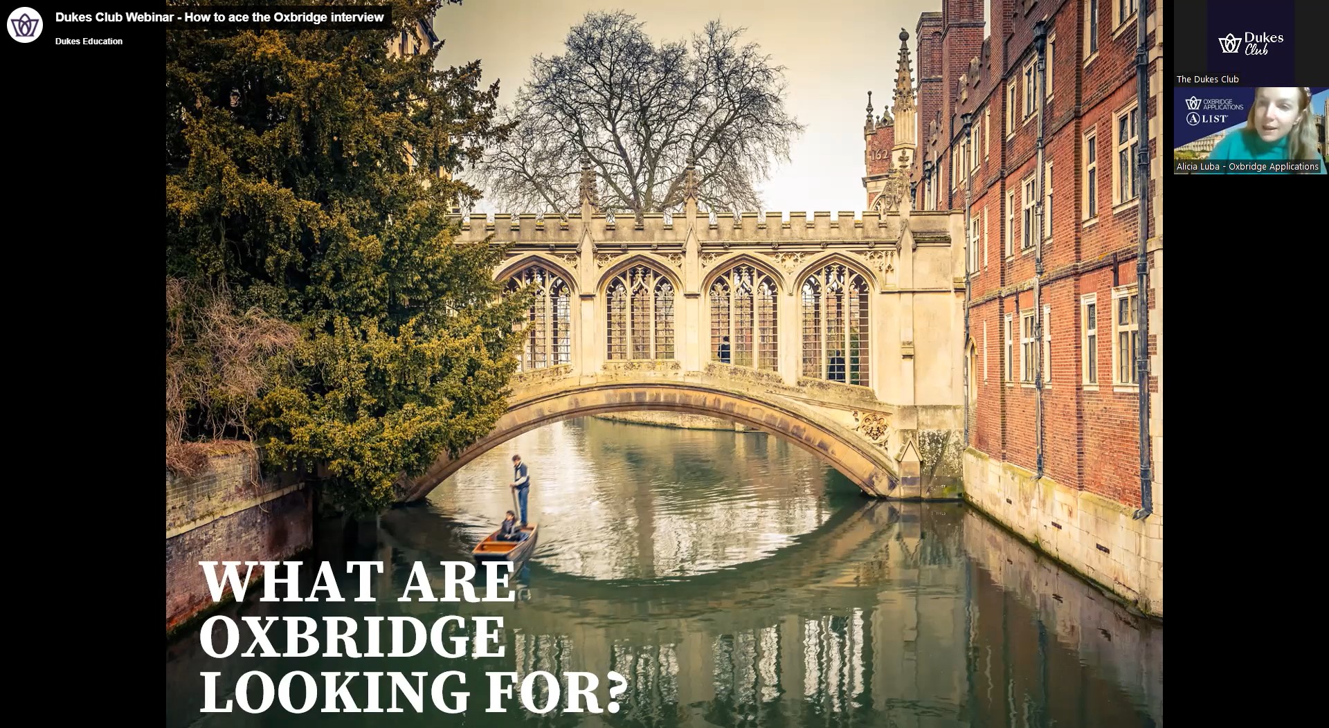 How to ace the Oxbridge interview