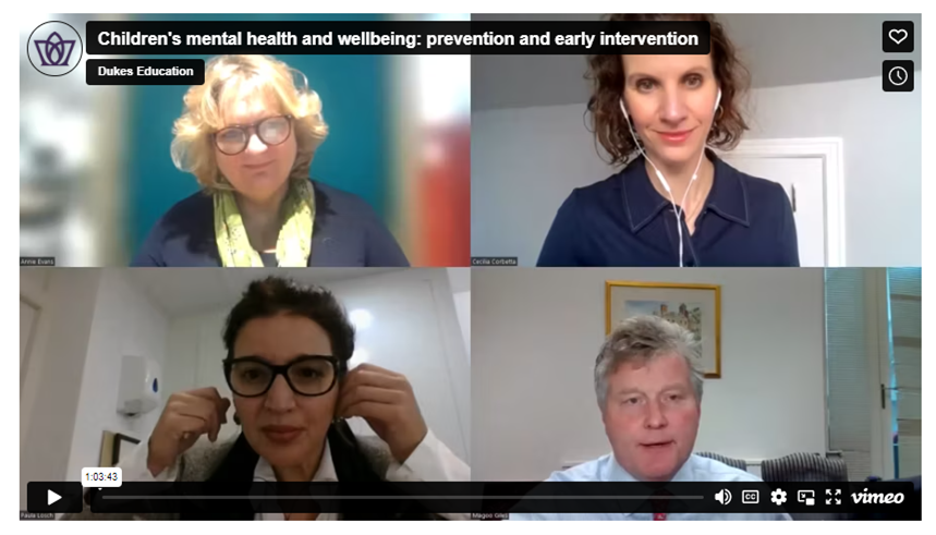 Children's Mental Health & Wellbeing: prevention and early intervention 